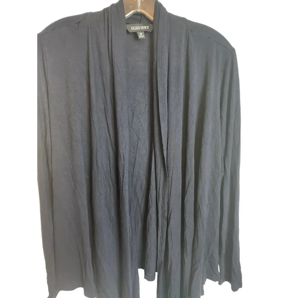 Ellen Tracy Lightweight Open Front Cardigan, Medium